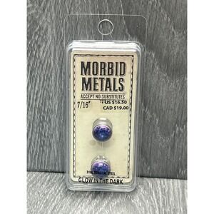 Morbid Metals 7/16" Surgical Steel Glow in the Dark Plug Earrings